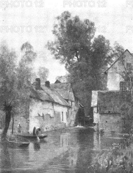 Pictures from the Royal Academy: The Water-Mill - E. A. Waterlow, A.R.A., 1895. Creator: George Meisenbach.