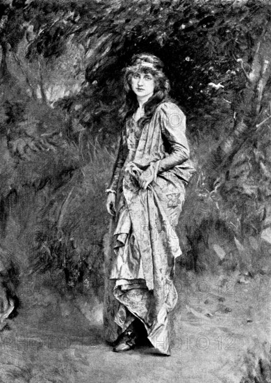 Pictures from the Royal Academy: "And Will He Not Come Again?" - E. J. Gregory, A.R.A., 1895. Creator: George Meisenbach.