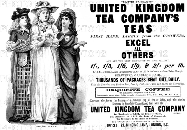 Advertisement for the United Kingdom Tea Company, 1895. Creator: Unknown.