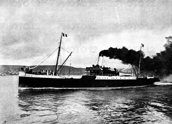 The New Route to Caen: the steam-ship "Calvados", 1895. Creator: George Meisenbach.