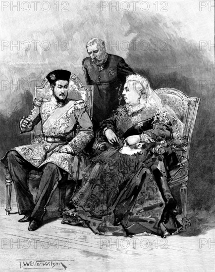 ...The Ameer of Afghanistan's son, His Highness the Shahzada Nasrullah Khan, at Windsor Castle, 1895 Creator: P Naumann.