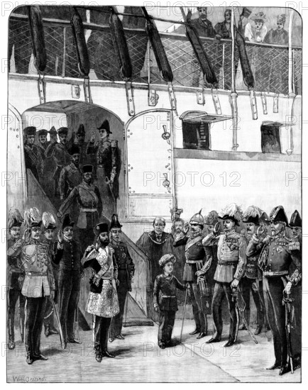 The Landing of the Ameer's son at Portsmouth on May 24, 1895. Creator: Unknown.