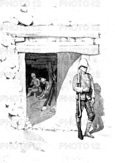 Sketches in Chitral: Gateway of Mundia Khan, 1895. Creator: George Meisenbach.