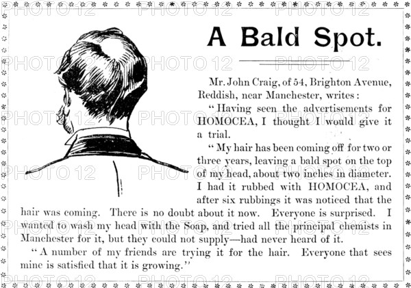 Advertisement for Homocea, 1895. Creator: Unknown.