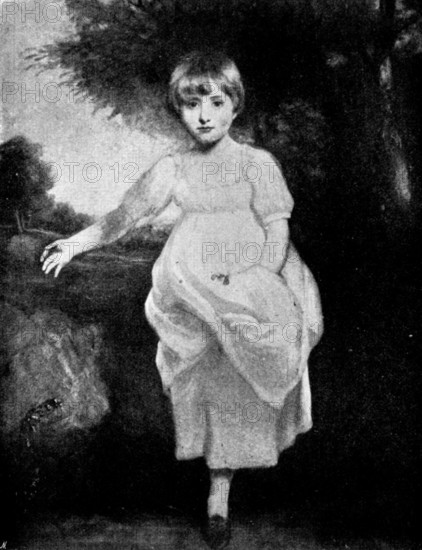 Beautiful Children at the Grafton Gallery: Miss Harriet Cholmondeley - John Hoppner, R.A., 1895. Creator: George Meisenbach.
