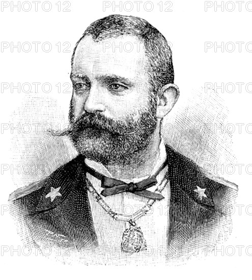 The Duke of Genoa, Commander of the Italian Fleet, 1895. Creator: P Naumann.