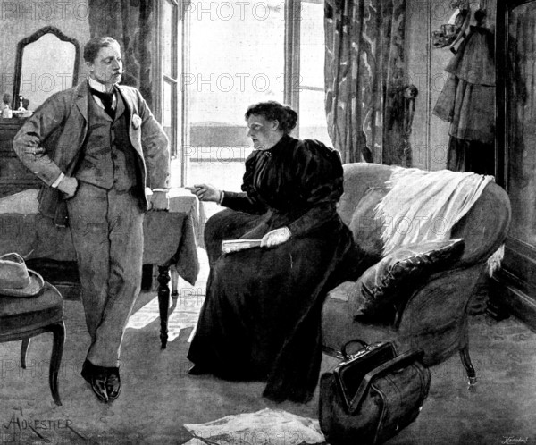 Adam Johnstone's Son: "I'll tell the mother, too; I'll frighten them all...", 1895. Creator: George Meisenbach.