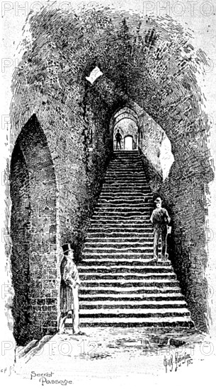 Secret Passage, Windsor Castle, 1895. Creator: Carl Hentschel.