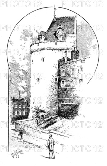 The Curfew Tower, Windsor Castle, 1895. Creator: Carl Hentschel.