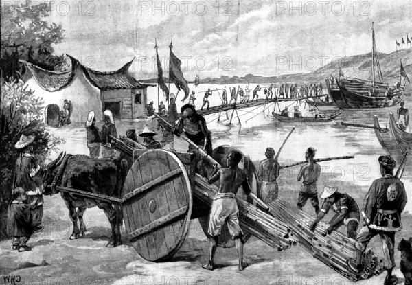 Black Flags'' in Formosa: constructing a...bridge across the Lagoon, by which to retreat..., 1895