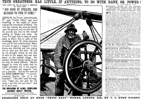 Advertisement for Eno's "Fruit Salt", 1895. Creator: Unknown.