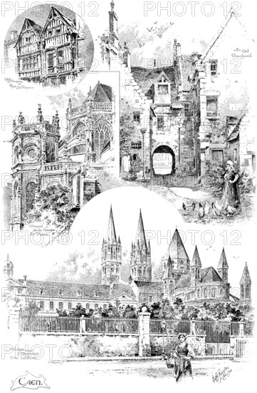 Rambling Sketches: Caen, 1895. Creator: Carl Hentschel.