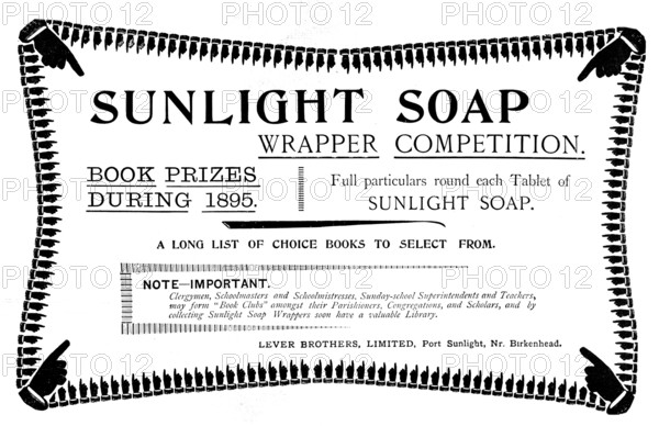Advertisement for Sunlight Soap, 1895. Creator: Unknown.