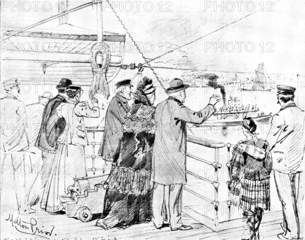 The Opening of the Baltic Canal: Mr. and Mrs. Gladstone, on board the "Tantallon Castle"..., 1895. Creator: Unknown.