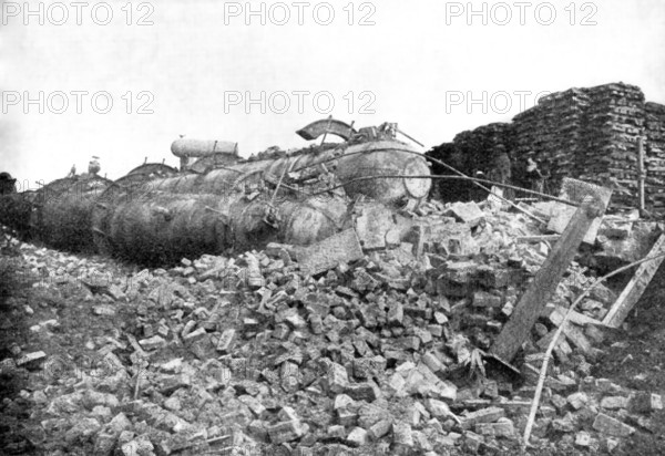 Boiler Explosion near Redcar: portion of a displaced boiler, 1895. Creator: Harold Hood.