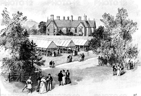 The Royal Agricultural Society at Darlington: Hummersknott, residence of Mr. Arthur Pease..., 1895. Creator: R. Taylor.