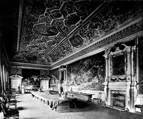 The Duc d'Aosta's Marriage with Princess Hélène of Orleans: Banqueting-Hall, Stowe House, 1895. Creator: Russell & Sons.