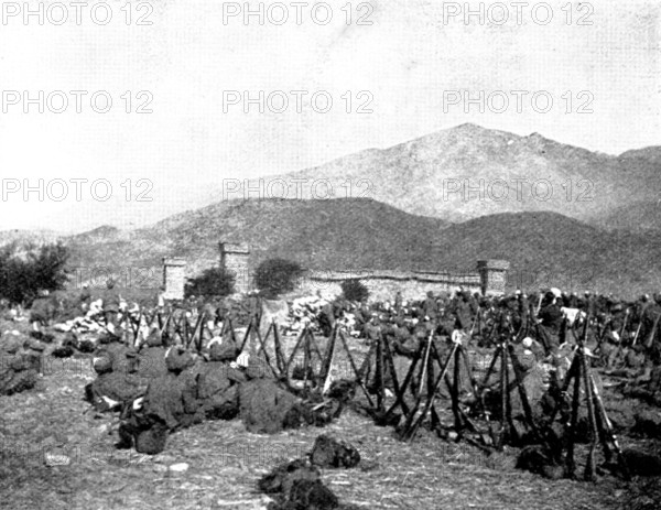 The Chitral Campaign: Fort Sadu, Third Brigade of 25th Punjab Infantry, under General Gatacre, 1895. Creator: Unknown.