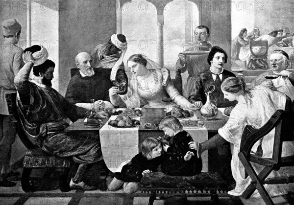 The Return of Torello - James Clarke Hook, R.A., 1895. Creator: Andre & Sleigh.