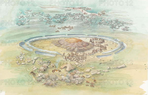 Silbury Hill, Wiltshire, 2010.  Creator: Judith Dobie.