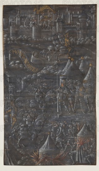 Leaf from Thenaud's TRIUMPHES: The Triumph of Force, 1517. Creator: Master of Thenaud's Triomphes.