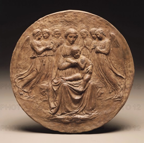 Madonna and Child with Six Angels, c1860. Creators: Virgin Mary, Jesus Christ, Unknown.