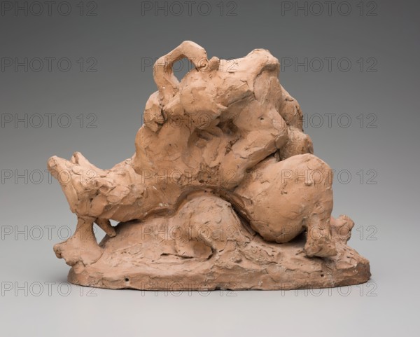 Bear Overpowering a Deer, between 1830 and 1838. Creator: Antoine-Louis Barye.