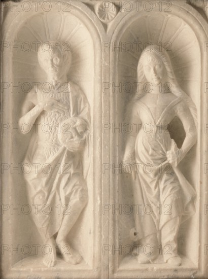 Saint John the Baptist and Saint Catherine of Alexandria, late 15th or early 16th century. Creator: Tommaso Rodari.