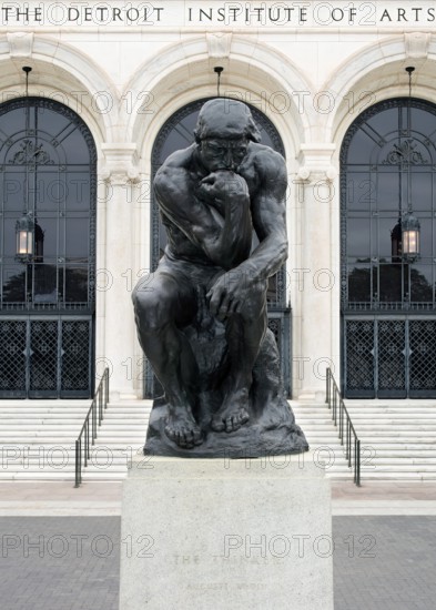 The Thinker, modelled and cast in 1903. Creators: Auguste Rodin, Alexis Rudier Foundry.