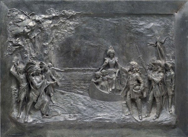 Madame de la Mothe Cadillac Memorial Tablet, c1903. Creator: Carlo Romanelli.