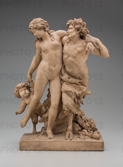 Bacchante and Satyr with Young Satyr, c.between 1775 and 1780. Creator: Claude Michel.