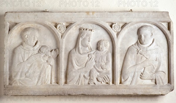 Madonna and Child with Saints, mid-14th century. Creators: Virgin Mary, Jesus Christ, Unknown.