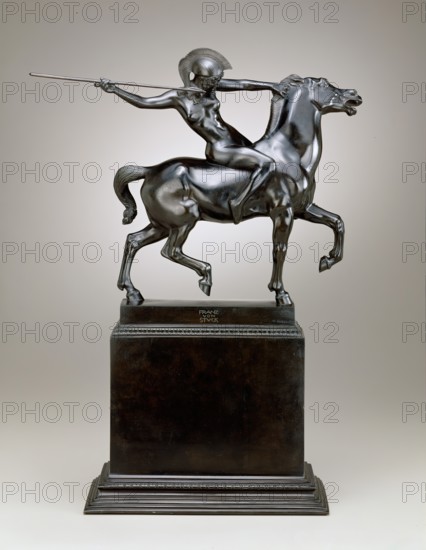 Amazon on Horseback, modelled 1897, cast 1906 or later. Creator: Franz von Stuck.