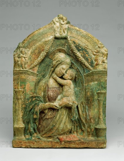 Madonna and Child, c1450. Creators: Virgin Mary, Jesus Christ, Giovanni da Pisa, Nicolo Pizolo.