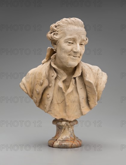 Bust of a Man, mid-18th century. Creator: School of Jean Jacques Caffieri.