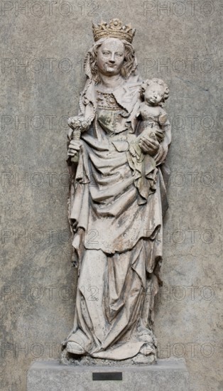 Madonna and Child, c1450. Creator: School of Troyes.