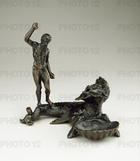 Neptune on a Sea Monster, between 1500 and 1510. Creator: Severo Calzetta da Ravenna.