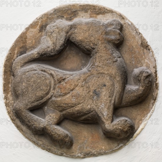 Roundel with Lion Passant, between 12th and 13th century. Creator: Unknown.