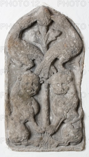 Relief Panel with Birds and Lions, between 12th and 13th century. Creator: Unknown.