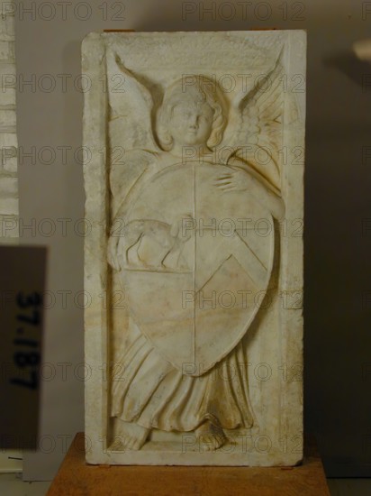 Angel Holding a Shield, between 1470 and 1480. Creator: Unknown.