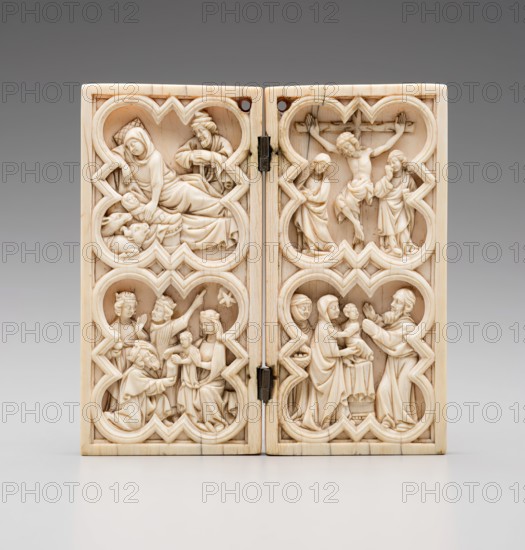 Diptych: Four Scenes from the Life of Christ, 14th century. Creator: Unknown.