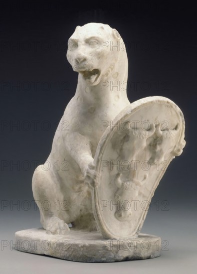 Panther Holding a Coat of Arms of the Trenta Family, second half of the 15th century. Creator: Unknown.