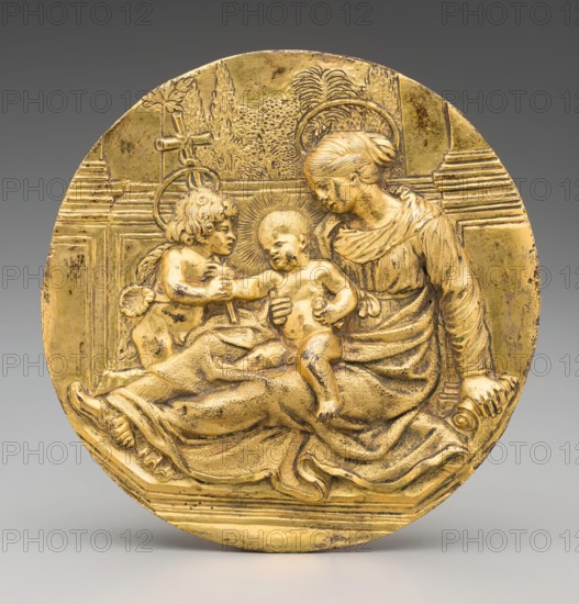 Madonna and Child and St. John in a Courtyard, c.between 1620 and 1650. Creator: Unknown.