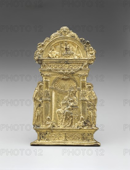 Madonna and Child with Saints Anthony Abbot and Jerome, c1490. Creator: Unknown.