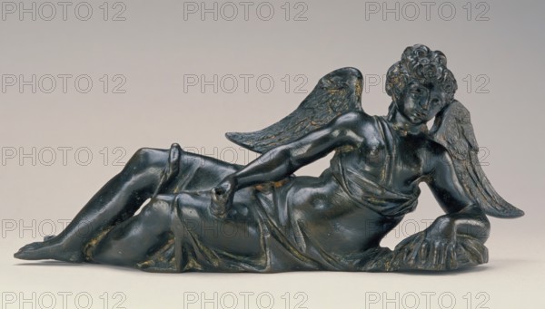 Pair of Reclining Angels, c1600. Creator: Workshop of Niccolo Roccatagliata.