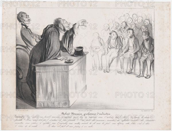 Plate 23: Robert Macaire professor d'industrie, 1838. Creator: Honore Daumier.