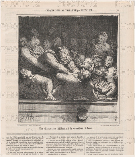 Une discussion littéraire à la deuxième Galerie, 1864. Creator: Honore Daumier.