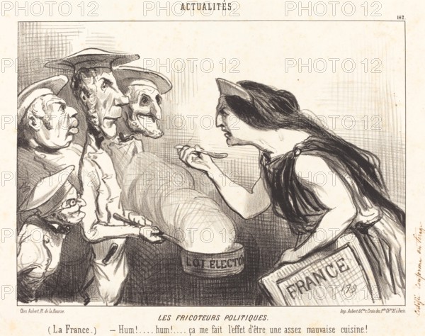 Les Fricoteurs politiques, 1850. Creator: Honore Daumier.
