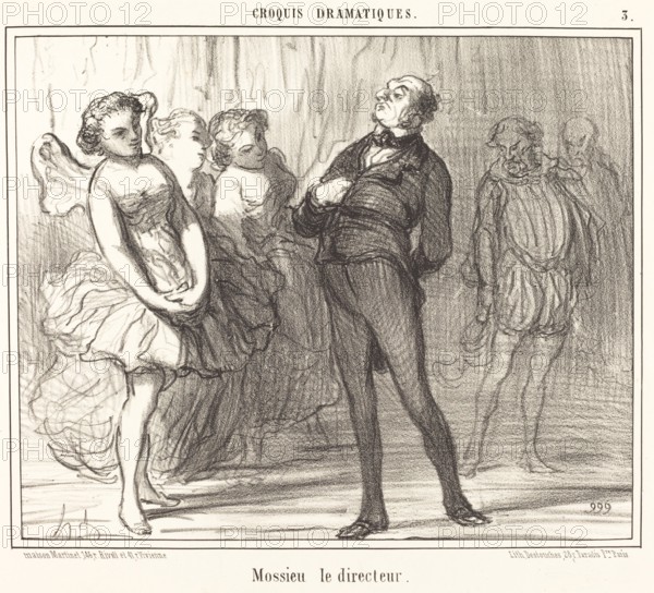 Mossieu le directeur, 1856. Creator: Honore Daumier.