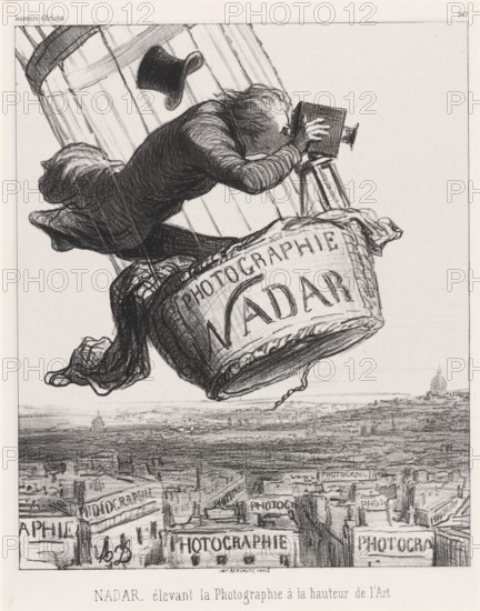 Nadar élevant la Photographie à la hauteur de l'Art, 1862. Creator: Honore Daumier.